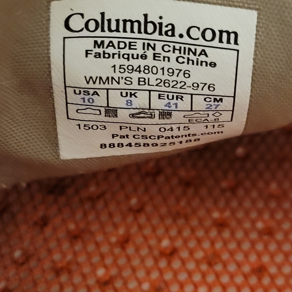 Columbia Vulc N Vent Canvas Boat Shoes 10 - Picture 7 of 8